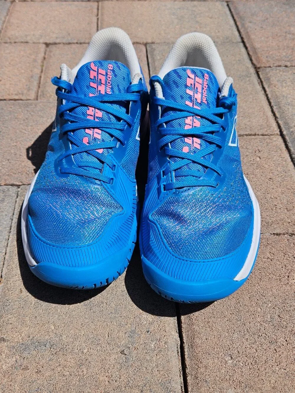 Babolat Jet Mach 3 All Court Women's Tennis/Pickleball Shoes Size 8 - Blue/Pink - Picture 9 of 10